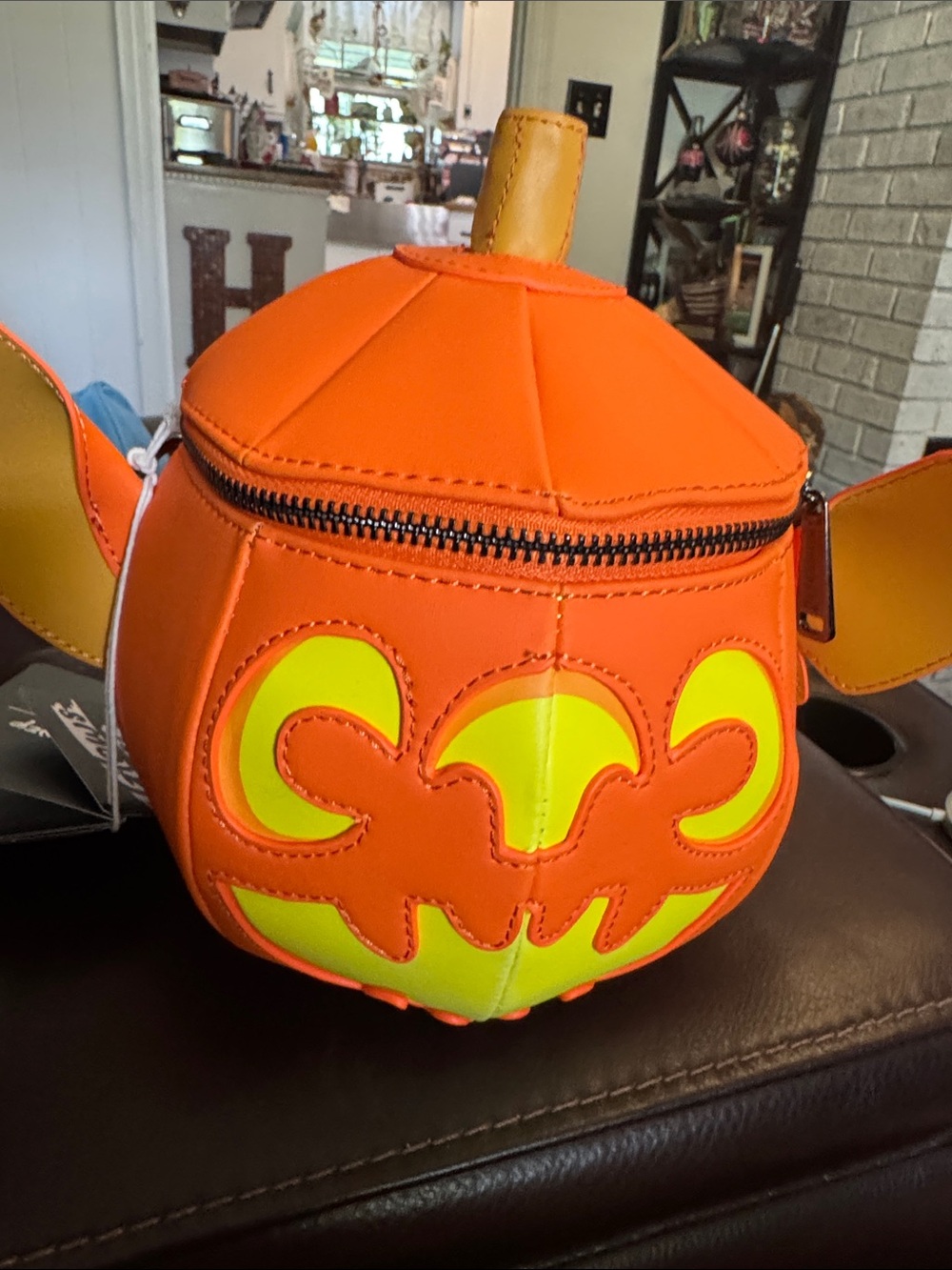 Disney Orange Pumpkin Crossbody by Loungefly